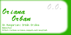 oriana orban business card